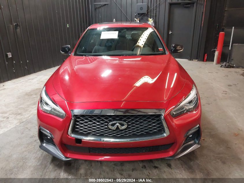 2019 Infiniti Q50 3.0T Red Sport 400 VIN: JN1FV7AR5KM830117 Lot: 39502543