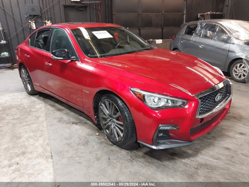 2019 Infiniti Q50 3.0T Red Sport 400 VIN: JN1FV7AR5KM830117 Lot: 39502543