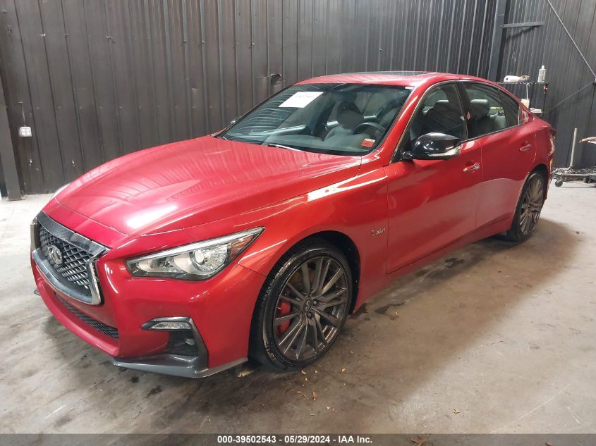 2019 Infiniti Q50 3.0T Red Sport 400 VIN: JN1FV7AR5KM830117 Lot: 39502543