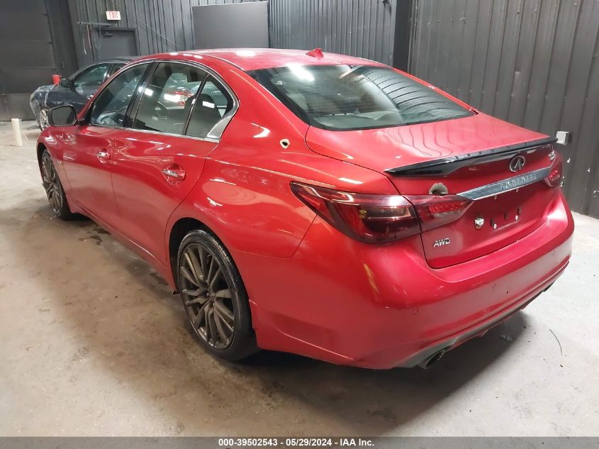 2019 Infiniti Q50 3.0T Red Sport 400 VIN: JN1FV7AR5KM830117 Lot: 39502543