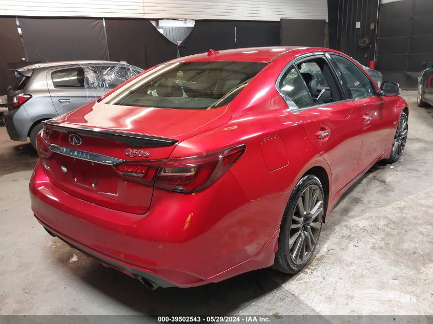 2019 Infiniti Q50 3.0T Red Sport 400 VIN: JN1FV7AR5KM830117 Lot: 39502543