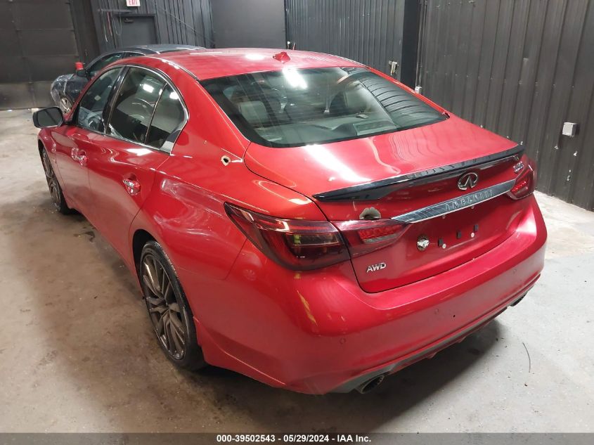 2019 Infiniti Q50 3.0T Red Sport 400 VIN: JN1FV7AR5KM830117 Lot: 39502543