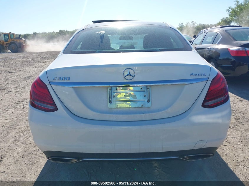 2015 Mercedes-Benz C 300 4Matic/Luxury 4Matic/Sport 4Matic VIN: 55SWF4KB5FU051758 Lot: 39502568