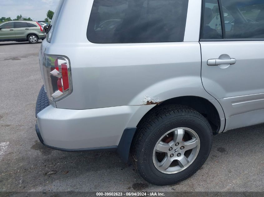 2007 Honda Pilot Ex-L VIN: 2HKYF186X7H516959 Lot: 39502623