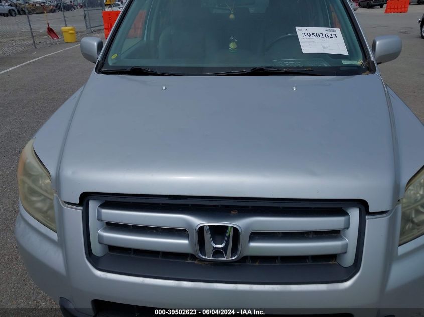 2007 Honda Pilot Ex-L VIN: 2HKYF186X7H516959 Lot: 39502623