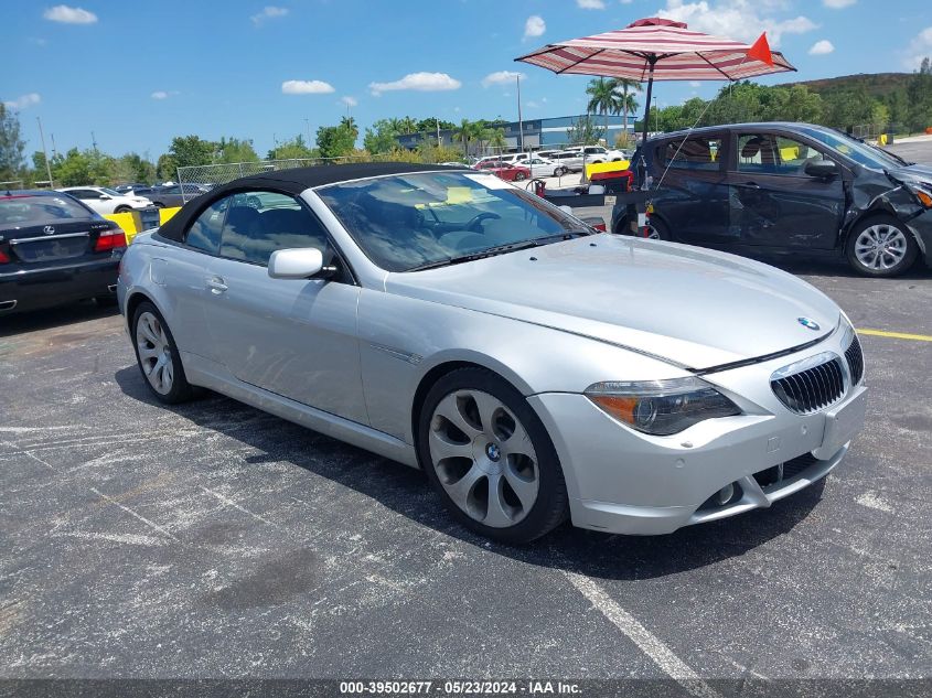 2005 BMW 645Ci VIN: WBAEK73445B324231 Lot: 39502677