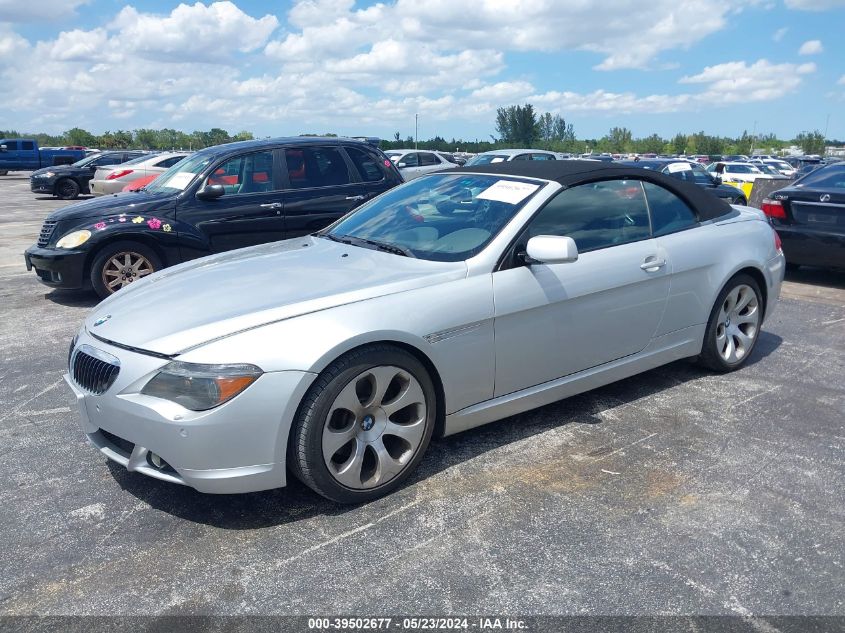 2005 BMW 645Ci VIN: WBAEK73445B324231 Lot: 39502677