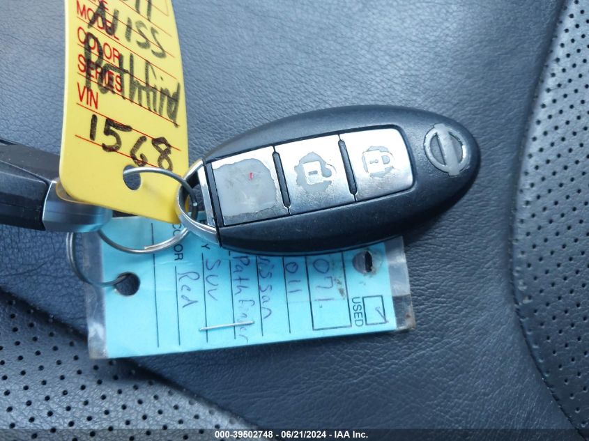 2011 Nissan Pathfinder S/Le/Se VIN: 5N1AR1NB7BC604197 Lot: 39502748