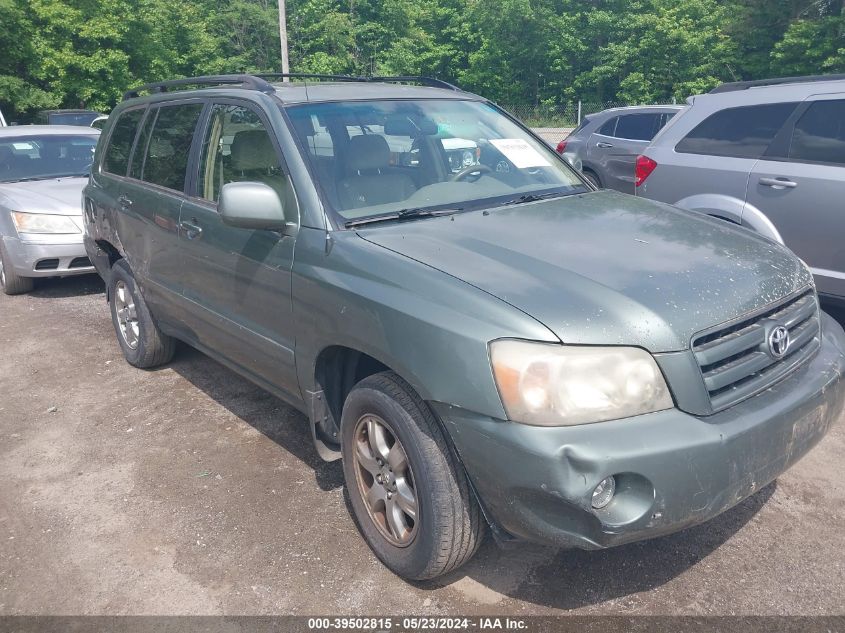 2006 Toyota Highlander V6 VIN: JTEGP21A560125643 Lot: 39502815