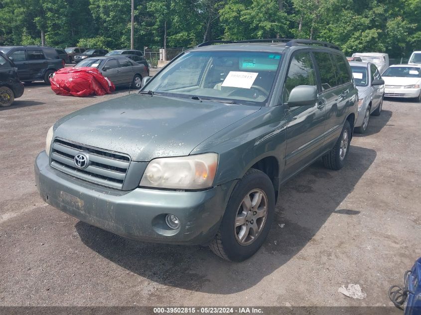 2006 Toyota Highlander V6 VIN: JTEGP21A560125643 Lot: 39502815