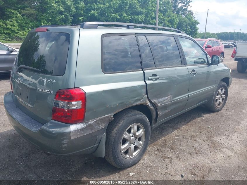 2006 Toyota Highlander V6 VIN: JTEGP21A560125643 Lot: 39502815