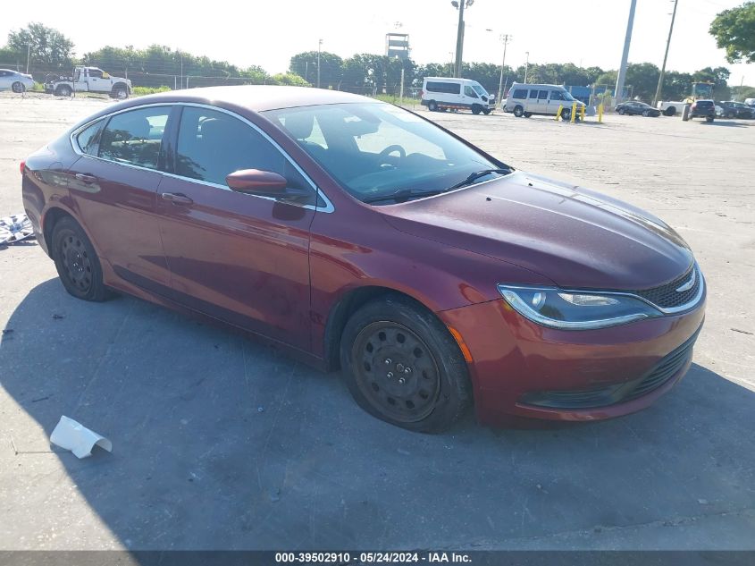 2015 Chrysler 200 Lx VIN: 1C3CCCFB7FN653116 Lot: 39502910