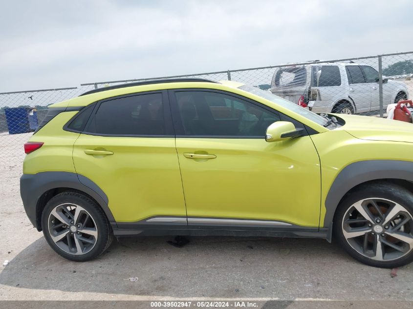 2019 Hyundai Kona Ultimate VIN: KM8K53A56KU381558 Lot: 39502947