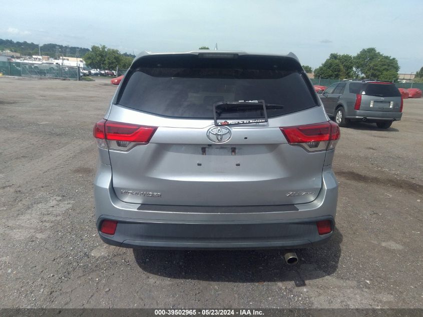 2017 Toyota Highlander Xle VIN: 5TDJZRFH1HS372712 Lot: 39502965