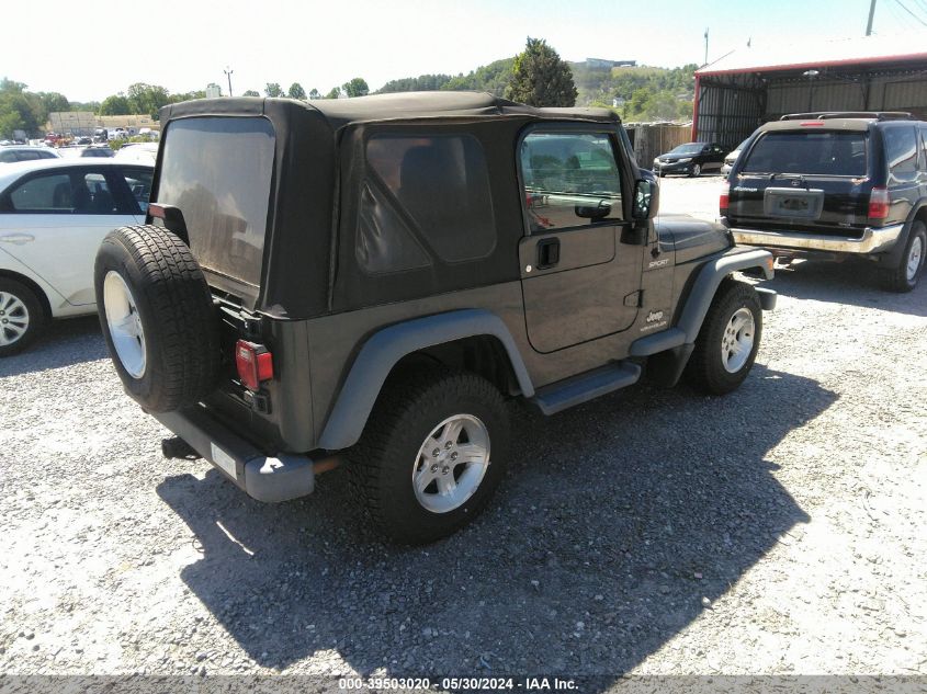 2004 Jeep Wrangler / Tj Sport VIN: 1J4FA49S74P744446 Lot: 39503020