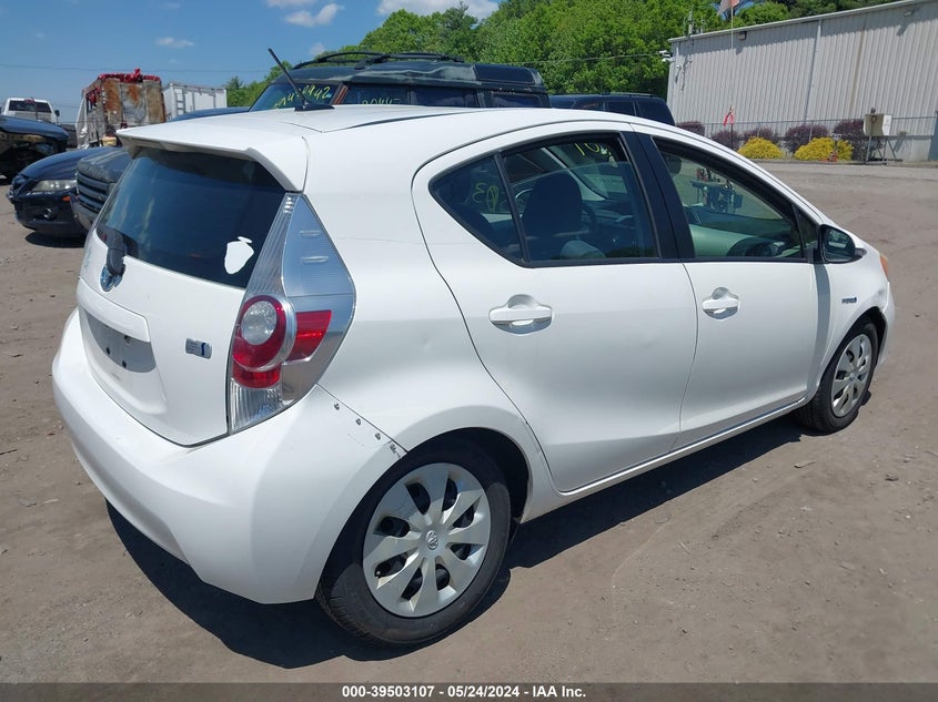 2012 Toyota Prius C Three VIN: JTDKDTB39C1002656 Lot: 39503107