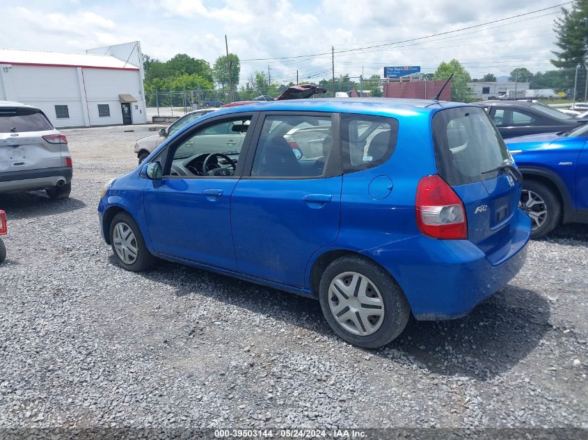 2008 Honda Fit VIN: JHMGD37498S070835 Lot: 39503144