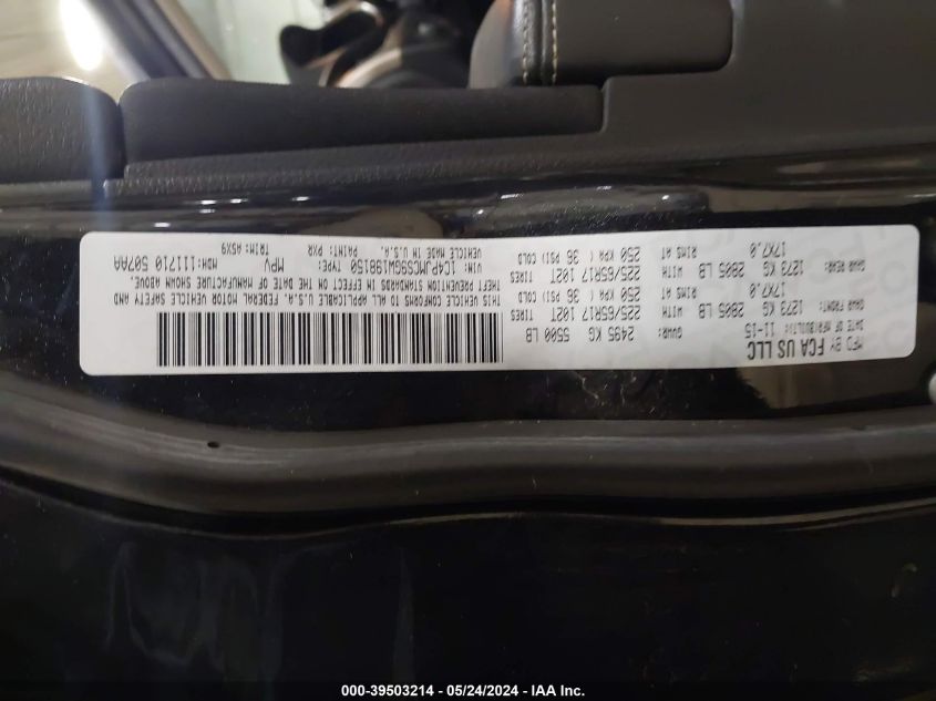 2016 Jeep Cherokee Latitude VIN: 1C4PJMCS9GW198150 Lot: 39503214