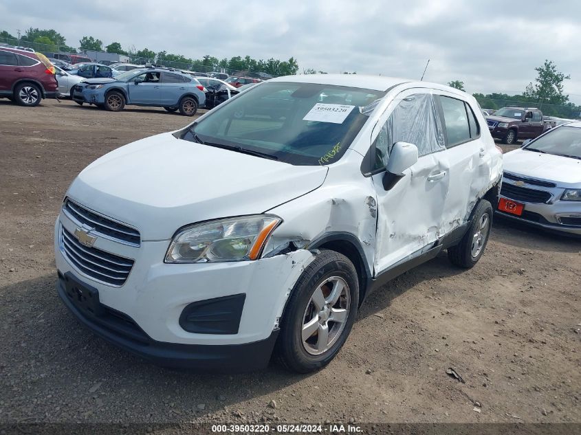 2016 Chevrolet Trax 1Ls VIN: KL7CJNSB2GB528639 Lot: 39503220