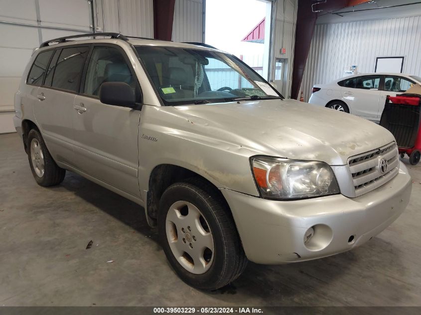 2004 Toyota Highlander Limited V6 VIN: JTEEP21A240058195 Lot: 39503229