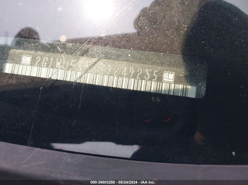 2008 Chevrolet Impala Ltz VIN: 2G1WU583389249235 Lot: 39503258