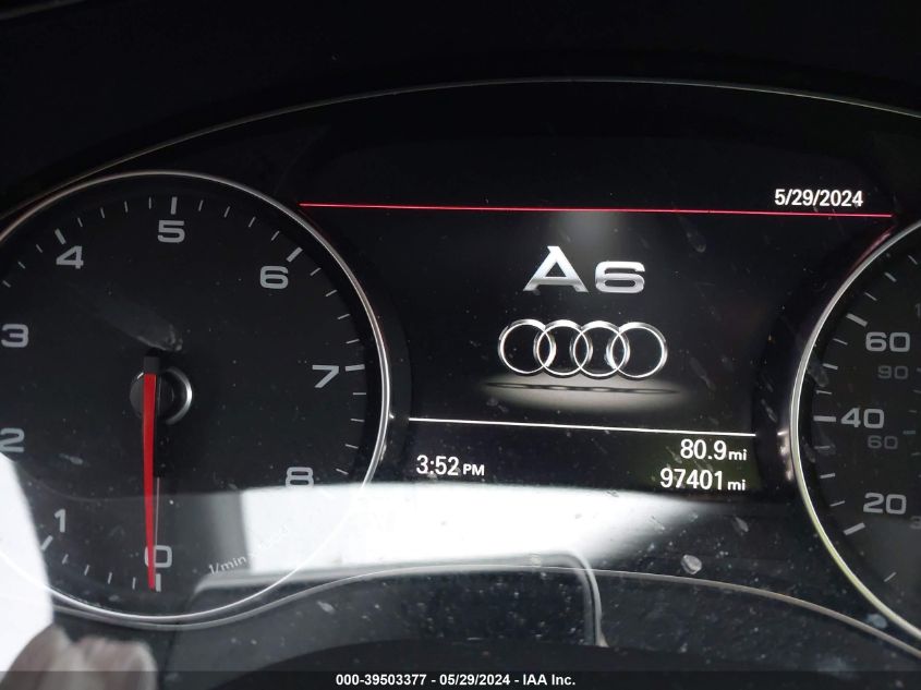 2012 Audi A6 3.0 Premium VIN: WAUGGAFC6CN146358 Lot: 39503377