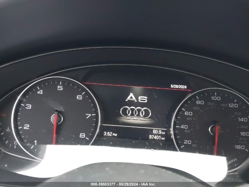 2012 Audi A6 3.0 Premium VIN: WAUGGAFC6CN146358 Lot: 39503377