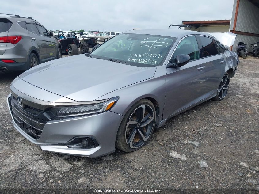 2022 Honda Accord Sport Se VIN: 1HGCV1F45NA080106 Lot: 39503407