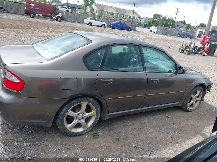 2009 Subaru Legacy 2.5I VIN: 4S3BL616297218080 Lot: 39503515