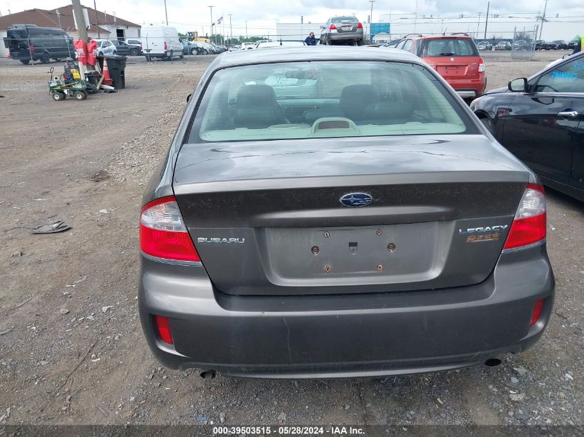 2009 Subaru Legacy 2.5I VIN: 4S3BL616297218080 Lot: 39503515