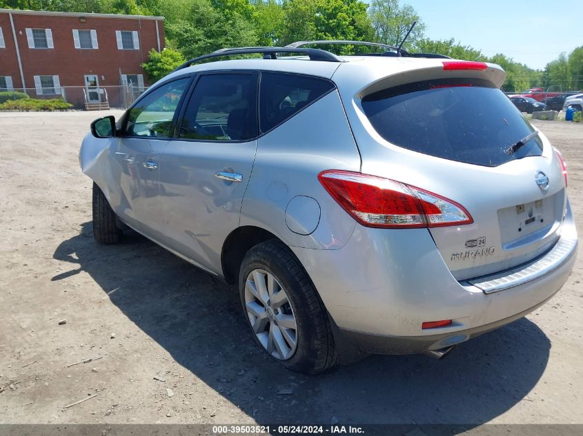 2011 Nissan Murano Sl VIN: JN8AZ1MW4BW164435 Lot: 39503521