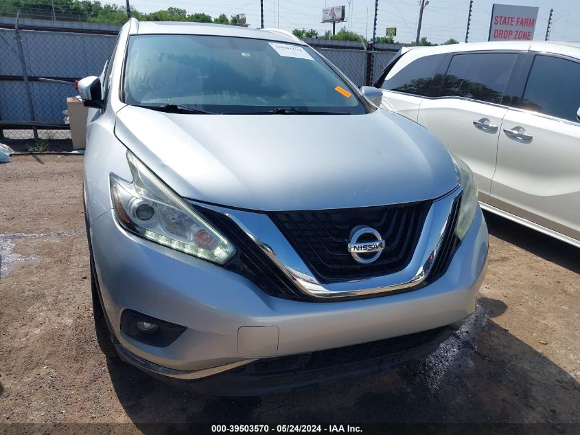 2015 Nissan Murano Sl VIN: 5N1AZ2MG5FN205219 Lot: 39503570