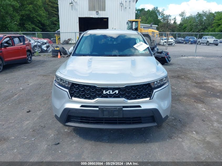 2022 Kia Sorento Lx VIN: 5XYRGDLC2NG115135 Lot: 39503584