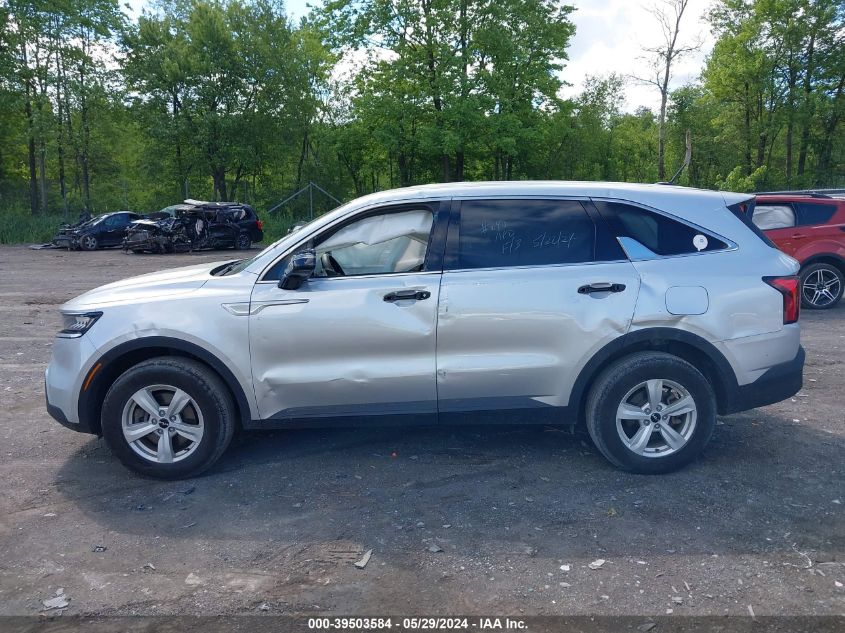 2022 Kia Sorento Lx VIN: 5XYRGDLC2NG115135 Lot: 39503584