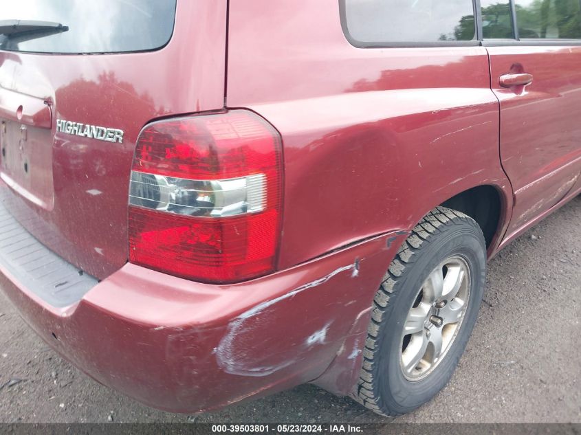 2005 Toyota Highlander V6 VIN: JTEEP21A550070536 Lot: 39503801