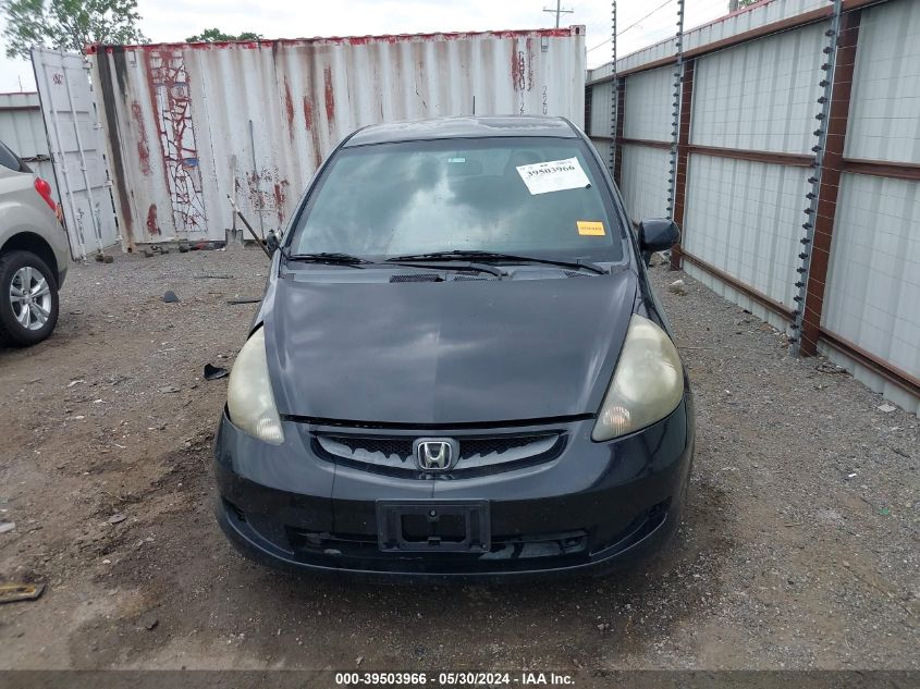 2007 Honda Fit VIN: JHMGD38497S029800 Lot: 39503966