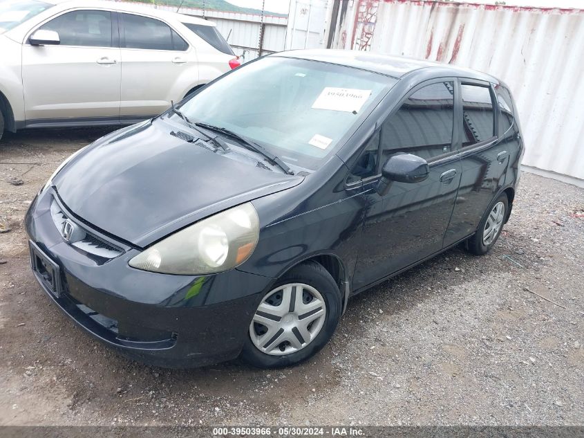 2007 Honda Fit VIN: JHMGD38497S029800 Lot: 39503966