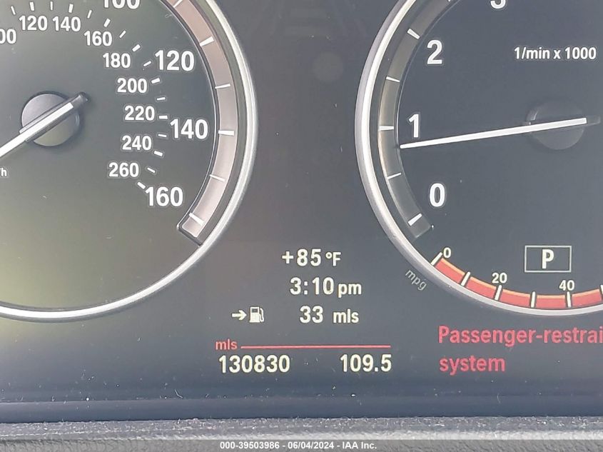 2012 BMW X3 xDrive28I VIN: 5UXWX5C50CL718725 Lot: 39503986