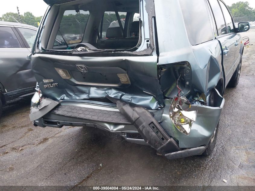 2006 Honda Pilot Ex-L VIN: 2HKYF18566H524174 Lot: 39504004