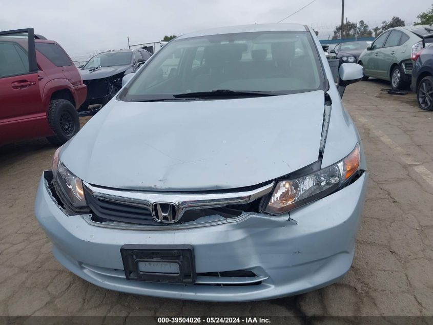 2012 Honda Civic Lx VIN: JHMFB2F52CS005291 Lot: 39504026