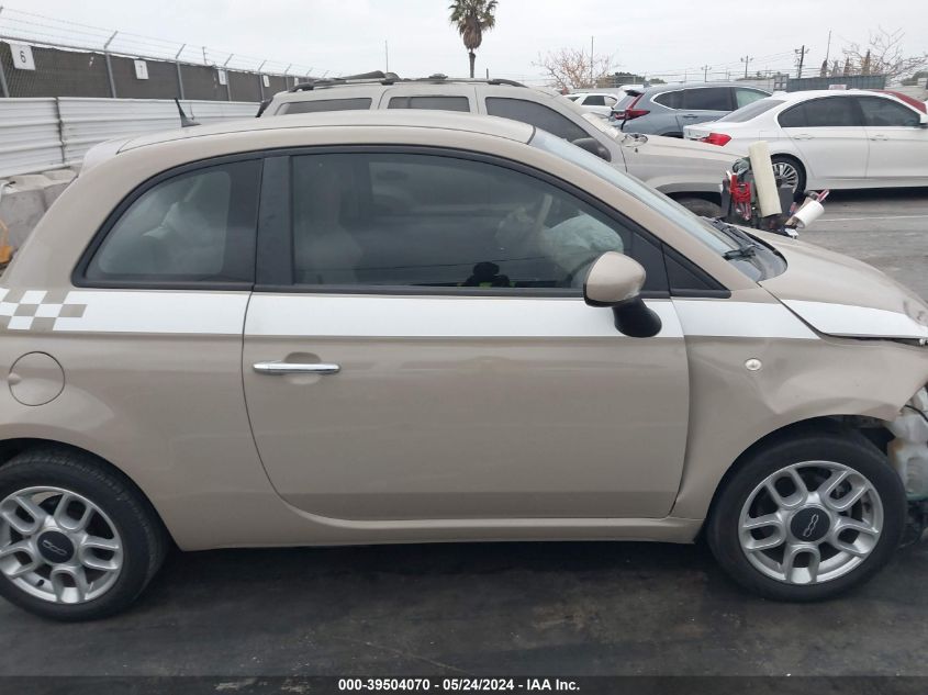 2012 Fiat 500 Pop VIN: 3C3CFFAR3CT366140 Lot: 39504070