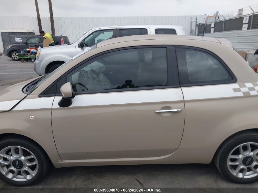 2012 Fiat 500 Pop VIN: 3C3CFFAR3CT366140 Lot: 39504070