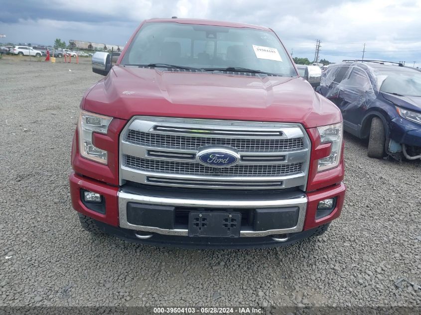 2015 FORD F-150 PLATINUM - 1FTFW1EG9FFC62433