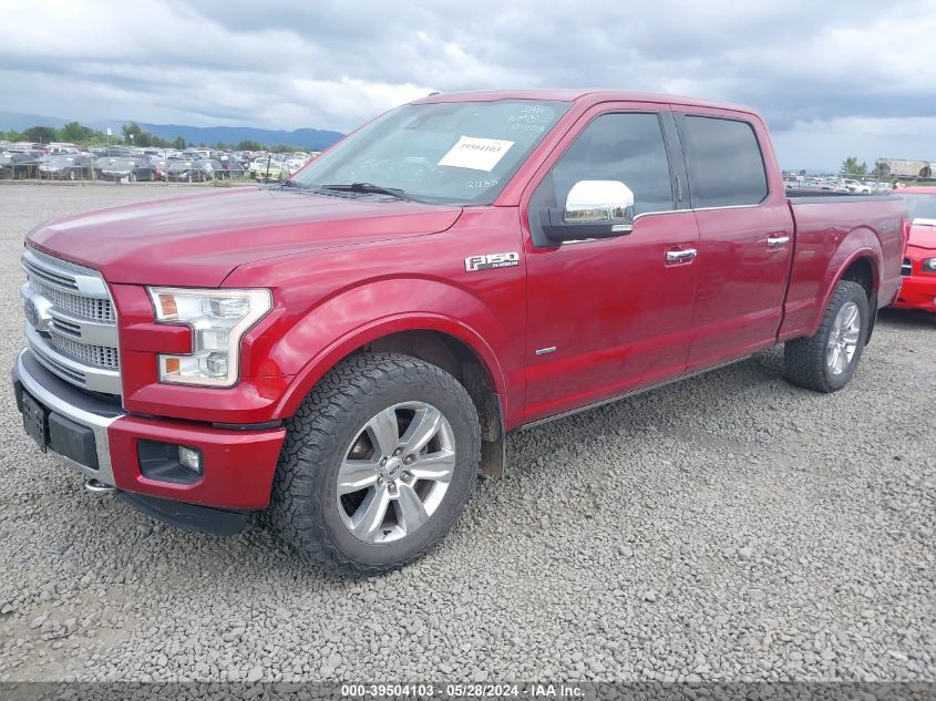 2015 FORD F-150 PLATINUM - 1FTFW1EG9FFC62433