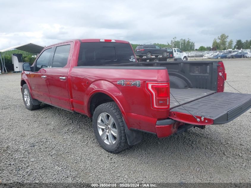 2015 FORD F-150 PLATINUM - 1FTFW1EG9FFC62433