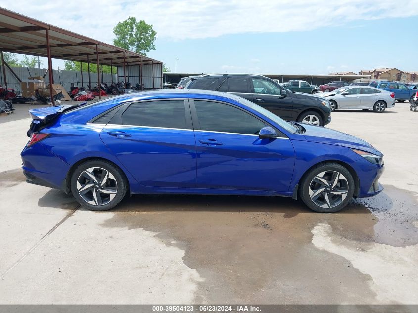 2022 Hyundai Elantra Hybrid Limited VIN: KMHLN4AJ7NU013692 Lot: 39504123