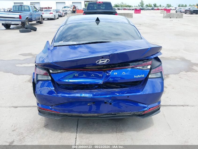 2022 Hyundai Elantra Hybrid Limited VIN: KMHLN4AJ7NU013692 Lot: 39504123