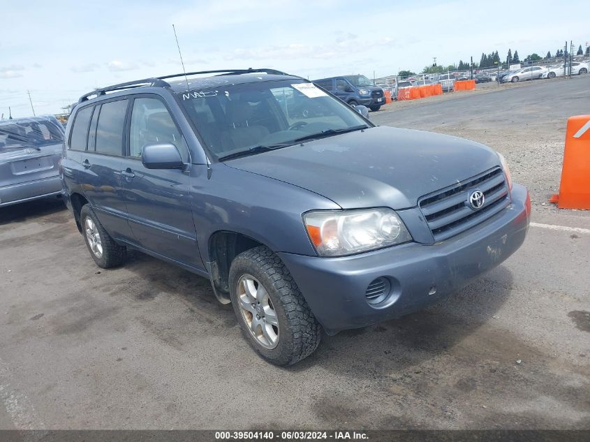 2003 Toyota Highlander V6 VIN: JTEHF21A130123021 Lot: 39504140