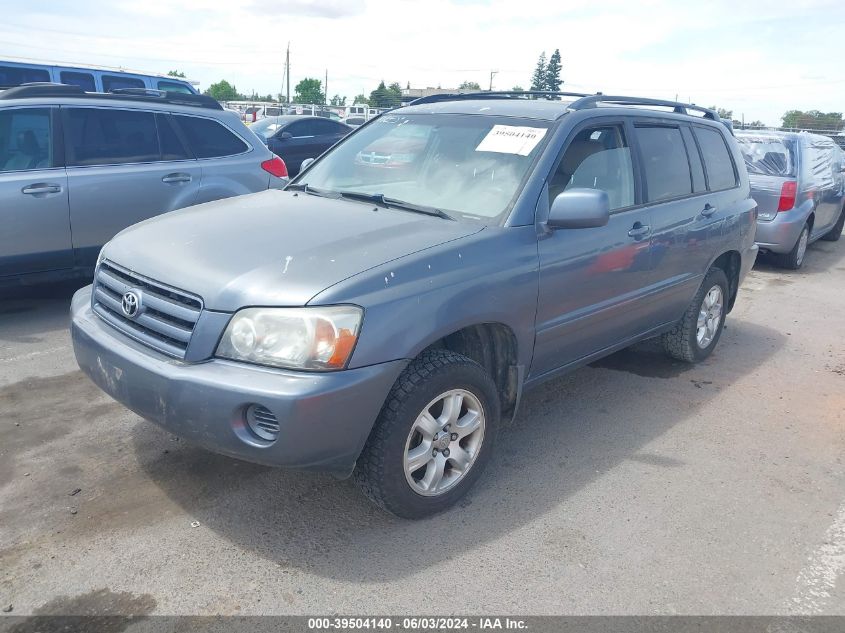 2003 Toyota Highlander V6 VIN: JTEHF21A130123021 Lot: 39504140