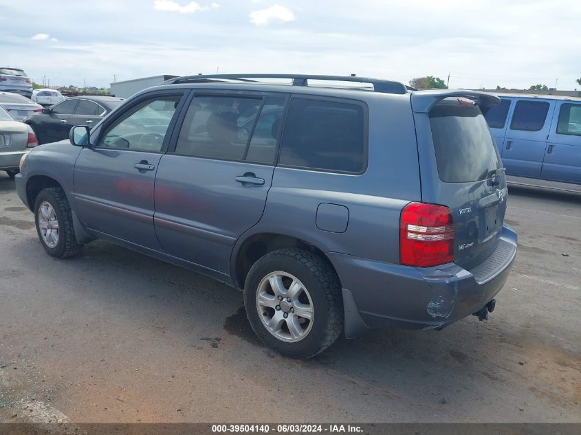 2003 Toyota Highlander V6 VIN: JTEHF21A130123021 Lot: 39504140